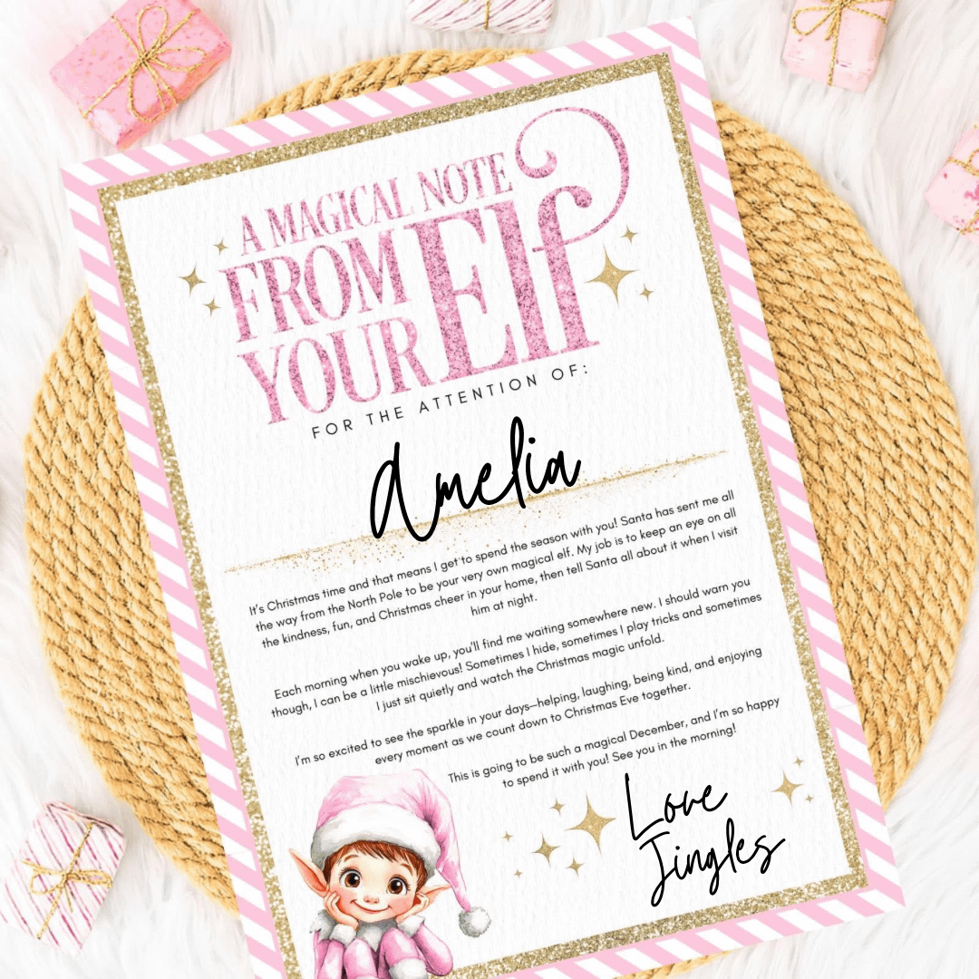 Personalised elf arrival letter