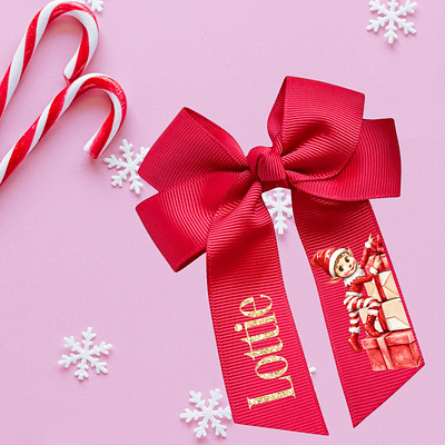 Personalised elf hairbow
