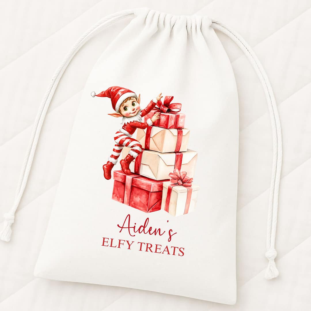 Personalised Christmas sack drawstring bag