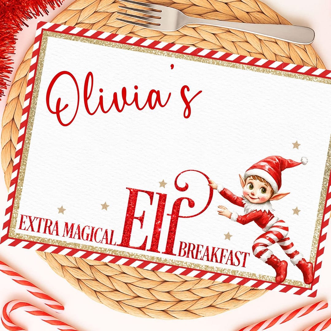 Personalised Christmas placemat