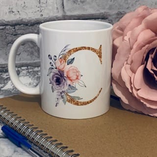 Pretty Initial Mug