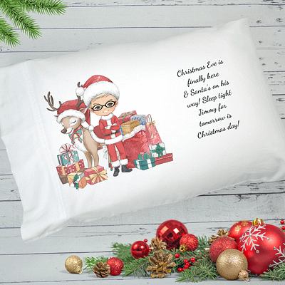 Santa Boy Christmas Eve Pillow Case