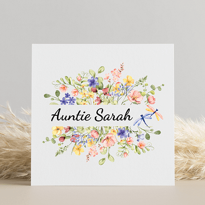 floral birthday card