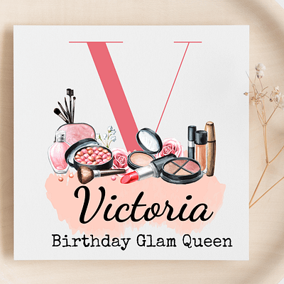 makeup birthday card