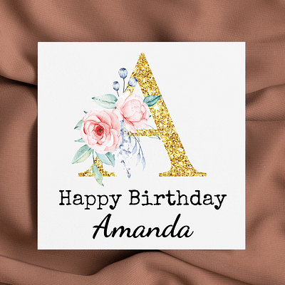 floral birthday card