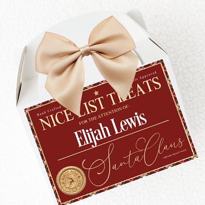 Personalised tartan treat box chocolate