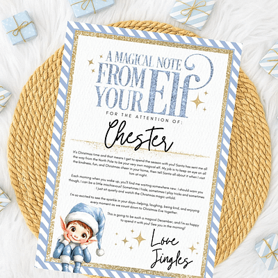 Personalised elf arrival letter
