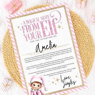 Personalised elf arrival letter