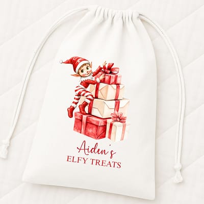 Personalised Christmas sack drawstring bag